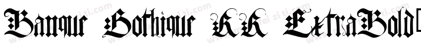 Banque Gothique RR ExtraBold字体转换